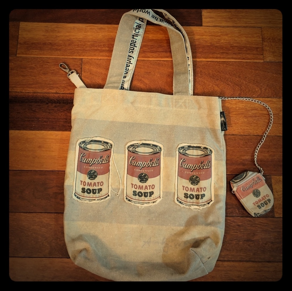 Vintage distressed Andy Warhol bag